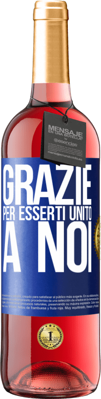 29,95 € Spedizione Gratuita | Vino rosato Edizione ROSÉ Grazie per esserti unito a noi Etichetta Blu. Etichetta personalizzabile Vino giovane Raccogliere 2025 Tempranillo