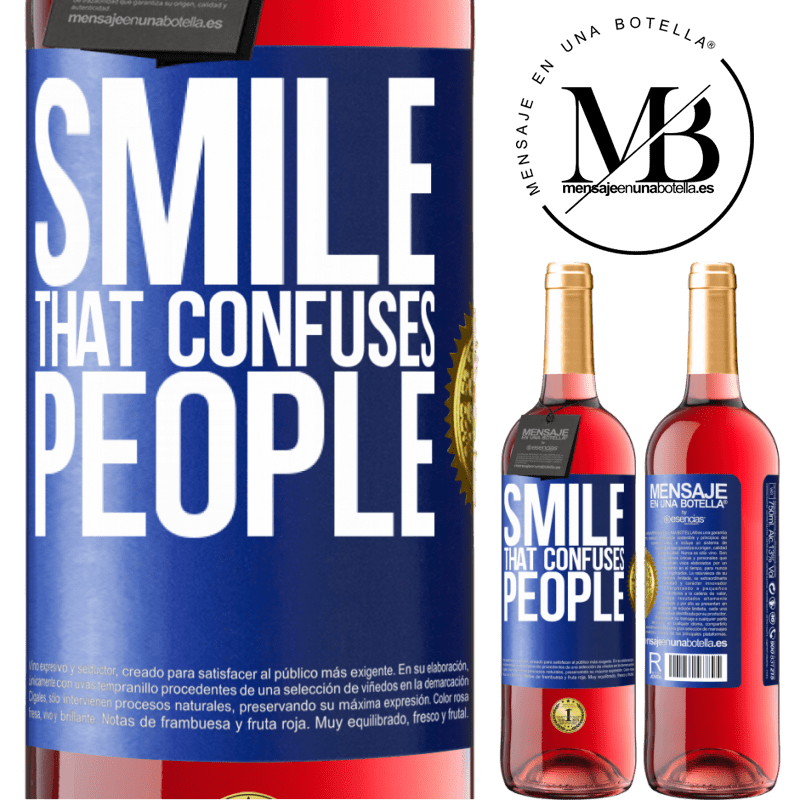 29,95 € Free Shipping | Rosé Wine ROSÉ Edition Smile, that confuses people Blue Label. Customizable label Young wine Harvest 2021 Tempranillo