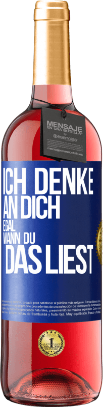 29,95 € Kostenloser Versand | Roséwein ROSÉ Ausgabe Ich denke an dich. Egal, wann du das liest Blaue Markierung. Anpassbares Etikett Junger Wein Ernte 2025 Tempranillo