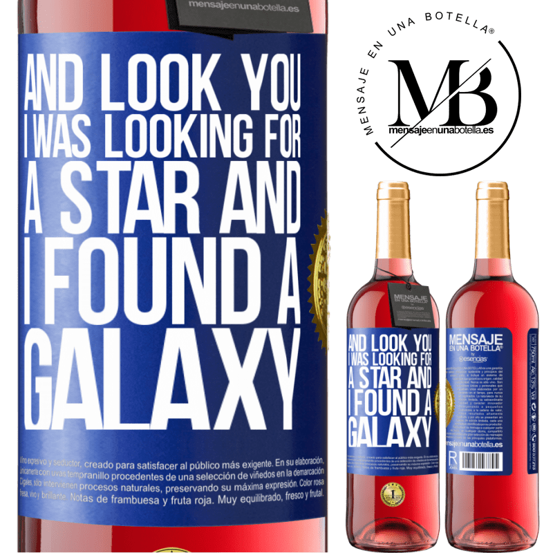 29,95 € Free Shipping | Rosé Wine ROSÉ Edition And look you, I was looking for a star and I found a galaxy Blue Label. Customizable label Young wine Harvest 2021 Tempranillo