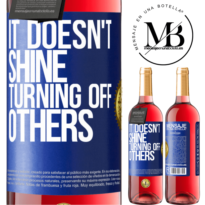 29,95 € Free Shipping | Rosé Wine ROSÉ Edition It doesn't shine turning off others Blue Label. Customizable label Young wine Harvest 2021 Tempranillo