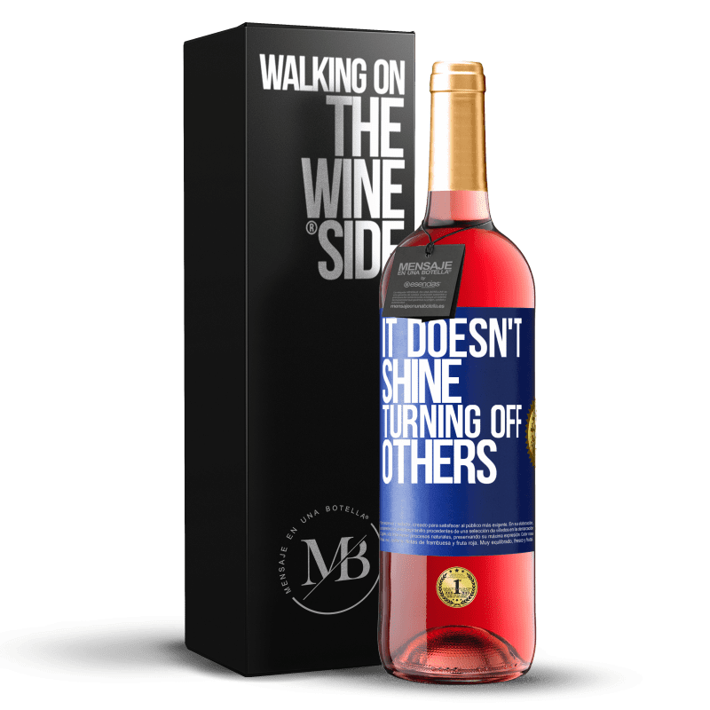 29,95 € Free Shipping | Rosé Wine ROSÉ Edition It doesn't shine turning off others Blue Label. Customizable label Young wine Harvest 2025 Tempranillo