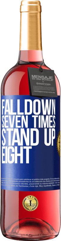 29,95 € 免费送货 | 桃红葡萄酒 ROSÉ版 Falldown seven times. Stand up eight 蓝色标签. 可自定义的标签 青年酒 收成 2025 Tempranillo
