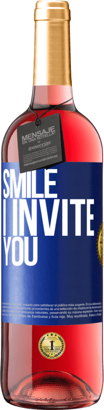 29,95 € | Rosé Wine ROSÉ Edition Smile I invite you Blue Label. Customizable label Young wine Harvest 2025 Tempranillo
