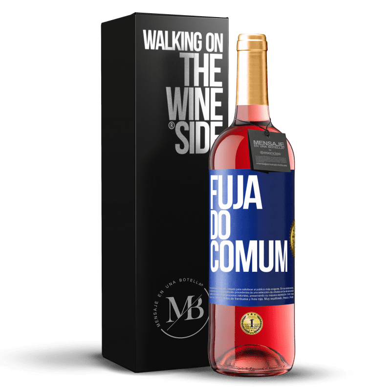 29,95 € Envio grátis | Vinho rosé Edição ROSÉ Fuja do comum Etiqueta Azul. Etiqueta personalizável Vinho jovem Colheita 2025 Tempranillo
