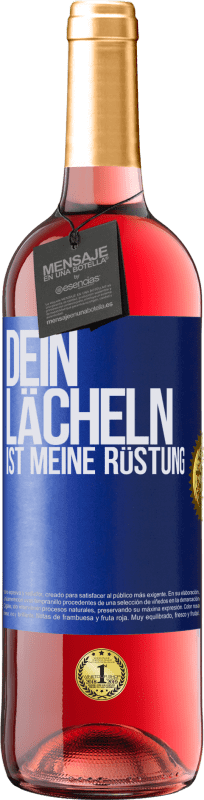 29,95 € | Roséwein ROSÉ Ausgabe Dein Lächeln ist meine Rüstung Blaue Markierung. Anpassbares Etikett Junger Wein Ernte 2024 Tempranillo