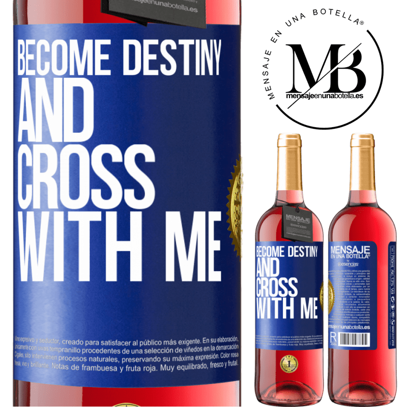 29,95 € Free Shipping | Rosé Wine ROSÉ Edition Become destiny and cross with me Blue Label. Customizable label Young wine Harvest 2021 Tempranillo