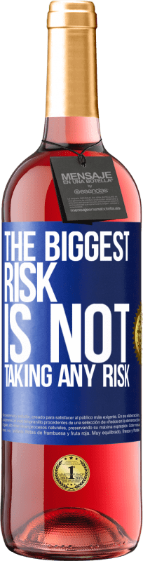 29,95 € | 桃红葡萄酒 ROSÉ版 最大的风险是不冒险 蓝色标签. 可自定义的标签 青年酒 收成 2023 Tempranillo