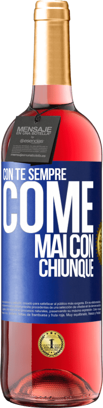 29,95 € Spedizione Gratuita | Vino rosato Edizione ROSÉ Con te sempre come mai con chiunque Etichetta Blu. Etichetta personalizzabile Vino giovane Raccogliere 2025 Tempranillo