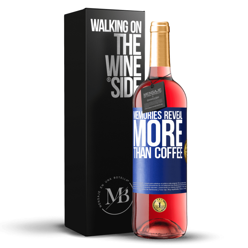 29,95 € Free Shipping | Rosé Wine ROSÉ Edition Memories reveal more than coffee Blue Label. Customizable label Young wine Harvest 2024 Tempranillo