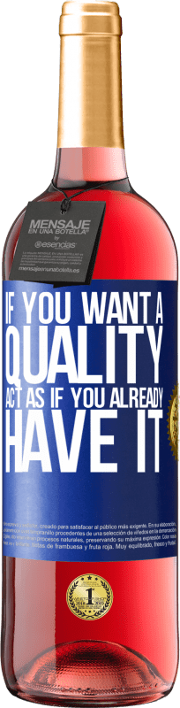 29,95 € 免费送货 | 桃红葡萄酒 ROSÉ版 如果您想要一种品质，就好像已经拥有了一样 蓝色标签. 可自定义的标签 青年酒 收成 2025 Tempranillo