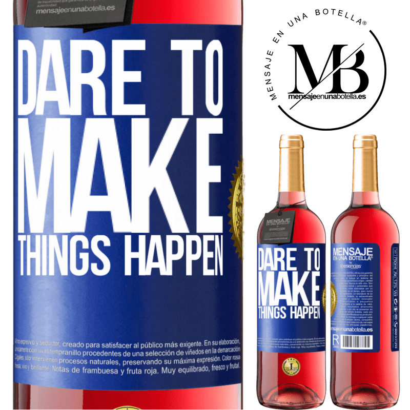 24,95 € Free Shipping | Rosé Wine ROSÉ Edition Dare to make things happen Blue Label. Customizable label Young wine Harvest 2021 Tempranillo
