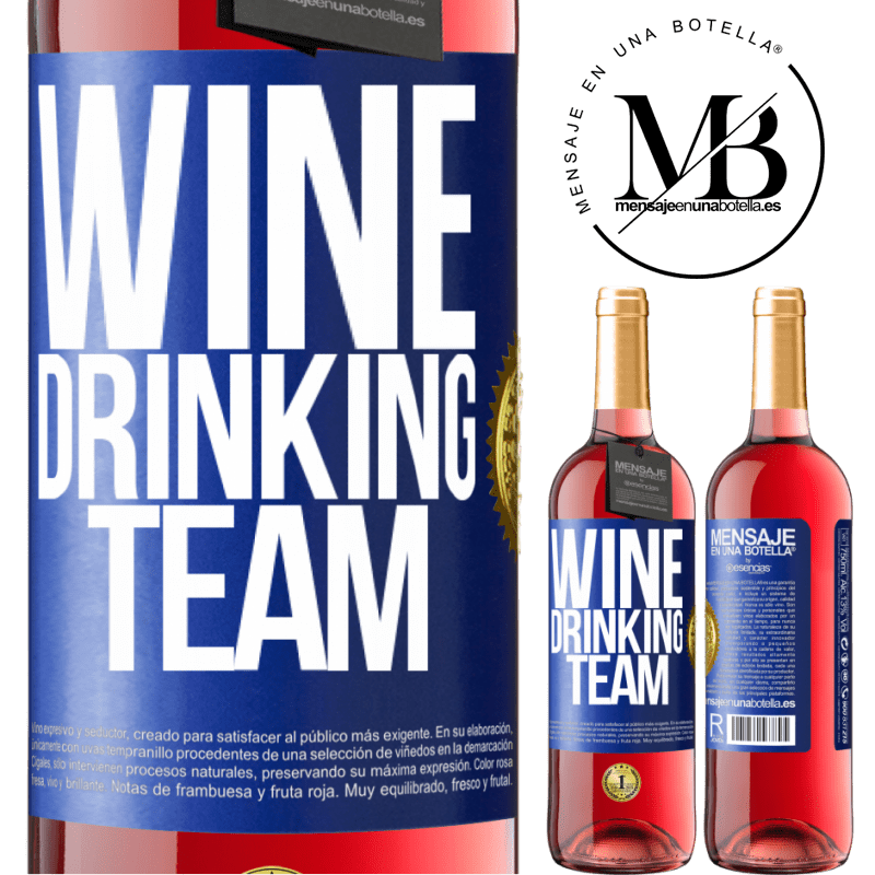 29,95 € Free Shipping | Rosé Wine ROSÉ Edition Wine drinking team Blue Label. Customizable label Young wine Harvest 2021 Tempranillo