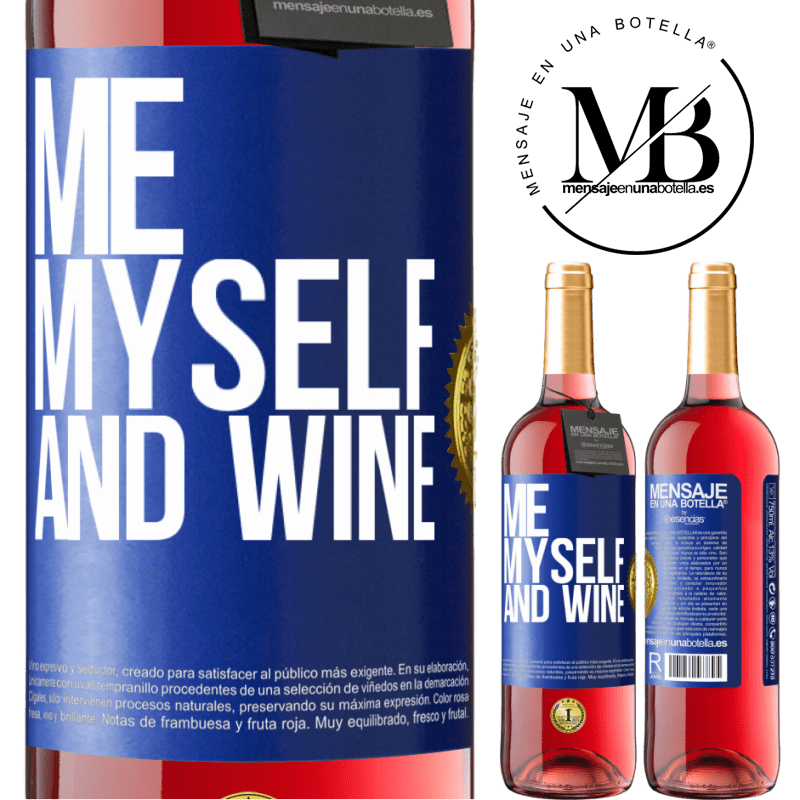 24,95 € Free Shipping | Rosé Wine ROSÉ Edition Me, myself and wine Blue Label. Customizable label Young wine Harvest 2021 Tempranillo