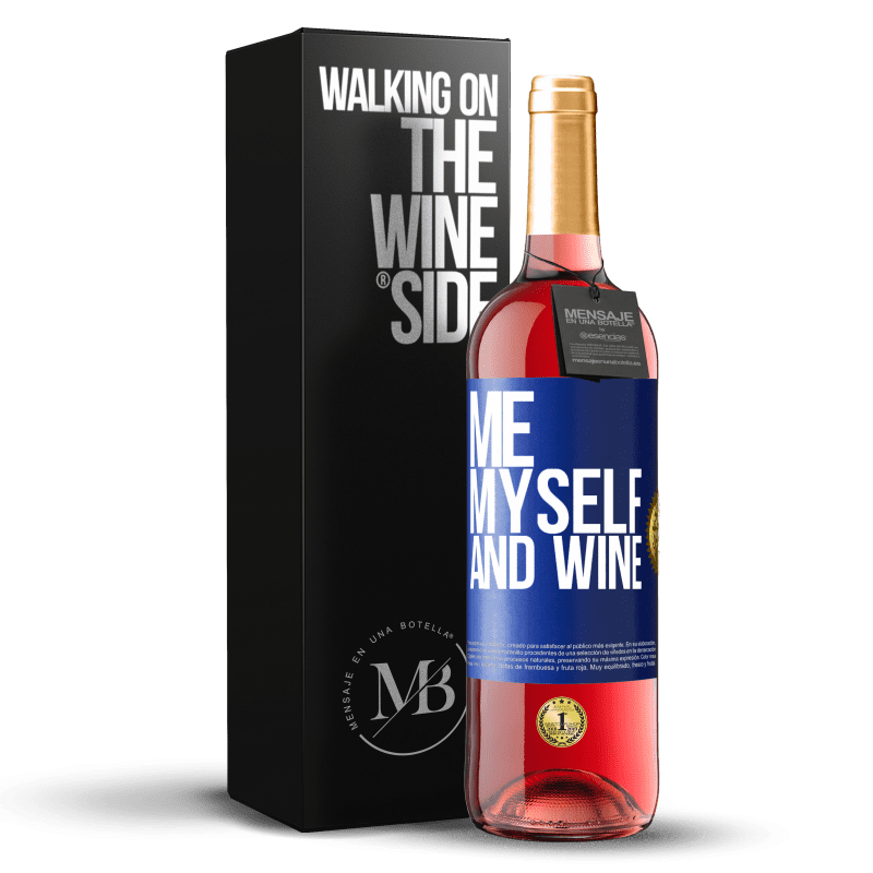 29,95 € Free Shipping | Rosé Wine ROSÉ Edition Me, myself and wine Blue Label. Customizable label Young wine Harvest 2023 Tempranillo