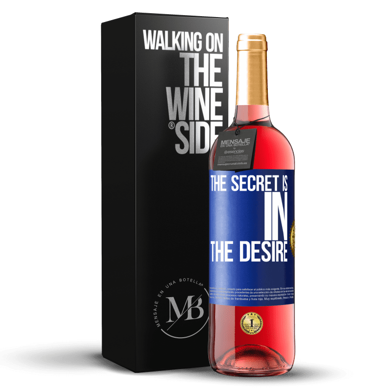 29,95 € Бесплатная доставка | Розовое вино Издание ROSÉ Секрет в желании Синяя метка. Настраиваемая этикетка Молодое вино Урожай 2023 Tempranillo