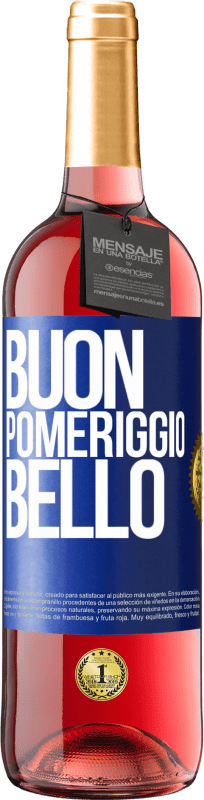 29,95 € | Vino rosato Edizione ROSÉ Buon pomeriggio, bello Etichetta Blu. Etichetta personalizzabile Vino giovane Raccogliere 2023 Tempranillo