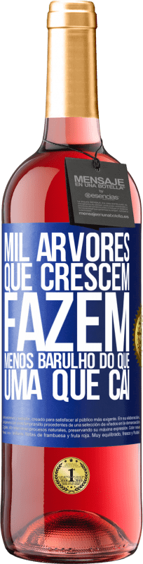 «Mil árvores que crescem fazem menos barulho do que uma que cai» Edição ROSÉ