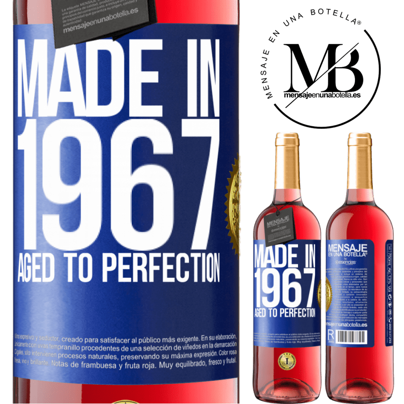 29,95 € Free Shipping | Rosé Wine ROSÉ Edition Made in 1967. Aged to perfection Blue Label. Customizable label Young wine Harvest 2021 Tempranillo