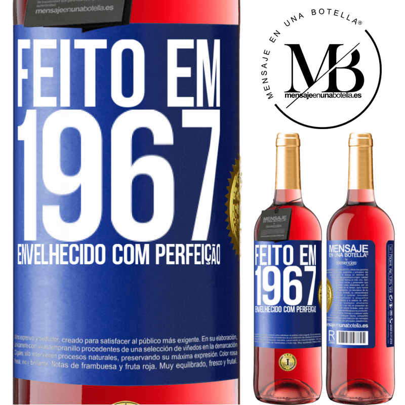 29,95 € Envio grátis | Vinho rosé Edição ROSÉ Feito em 1967. Envelhecido com perfeição Etiqueta Azul. Etiqueta personalizável Vinho jovem Colheita 2024 Tempranillo