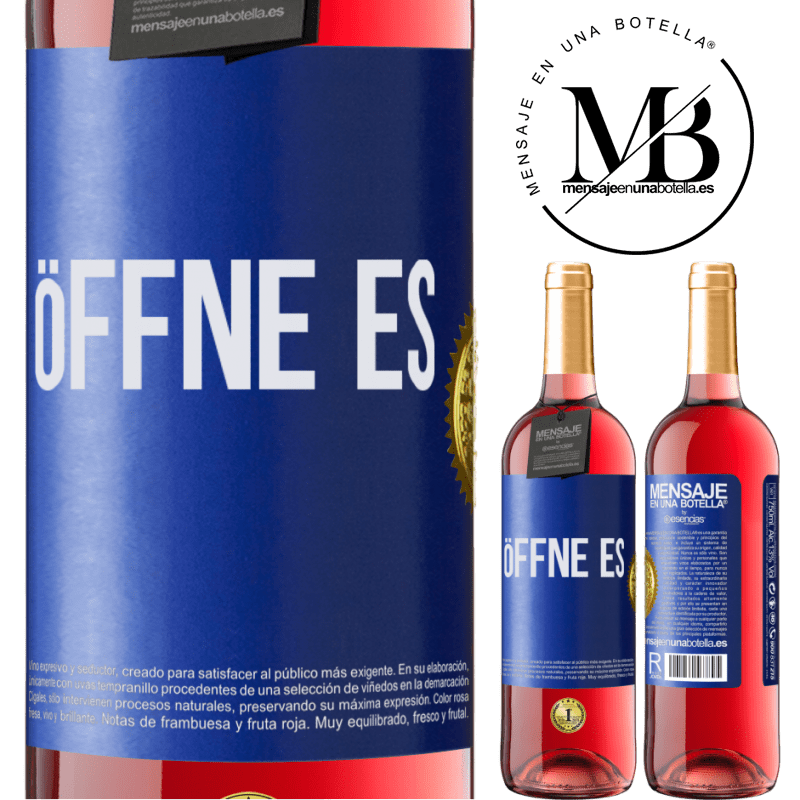 29,95 € Kostenloser Versand | Roséwein ROSÉ Ausgabe Öffne es Blaue Markierung. Anpassbares Etikett Junger Wein Ernte 2024 Tempranillo