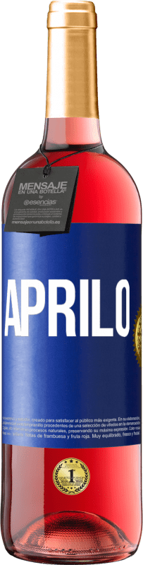29,95 € | Vino rosato Edizione ROSÉ Aprilo Etichetta Blu. Etichetta personalizzabile Vino giovane Raccogliere 2023 Tempranillo