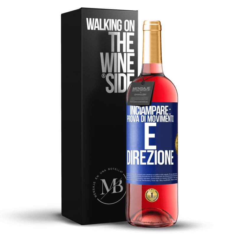 29,95 € Spedizione Gratuita | Vino rosato Edizione ROSÉ Inciampare: prova di movimento e direzione Etichetta Blu. Etichetta personalizzabile Vino giovane Raccogliere 2023 Tempranillo