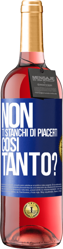 29,95 € Spedizione Gratuita | Vino rosato Edizione ROSÉ Non ti stanchi di piacerti così tanto? Etichetta Blu. Etichetta personalizzabile Vino giovane Raccogliere 2023 Tempranillo