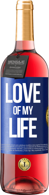 29,95 € | Розовое вино Издание ROSÉ Любовь моей жизни Синяя метка. Настраиваемая этикетка Молодое вино Урожай 2023 Tempranillo