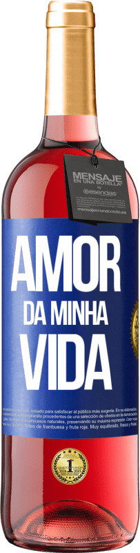 29,95 € | Vinho rosé Edição ROSÉ Amor da minha vida Etiqueta Azul. Etiqueta personalizável Vinho jovem Colheita 2023 Tempranillo