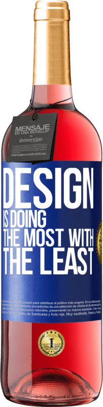 29,95 € 送料無料 | ロゼワイン ROSÉエディション デザインは最小限で最大限の成果を上げています 青いタグ. カスタマイズ可能なラベル 若いワイン 収穫 2025 Tempranillo