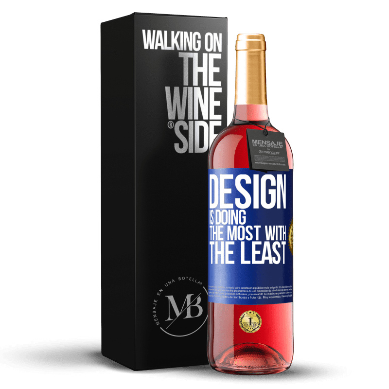 29,95 € Free Shipping | Rosé Wine ROSÉ Edition Design is doing the most with the least Blue Label. Customizable label Young wine Harvest 2023 Tempranillo