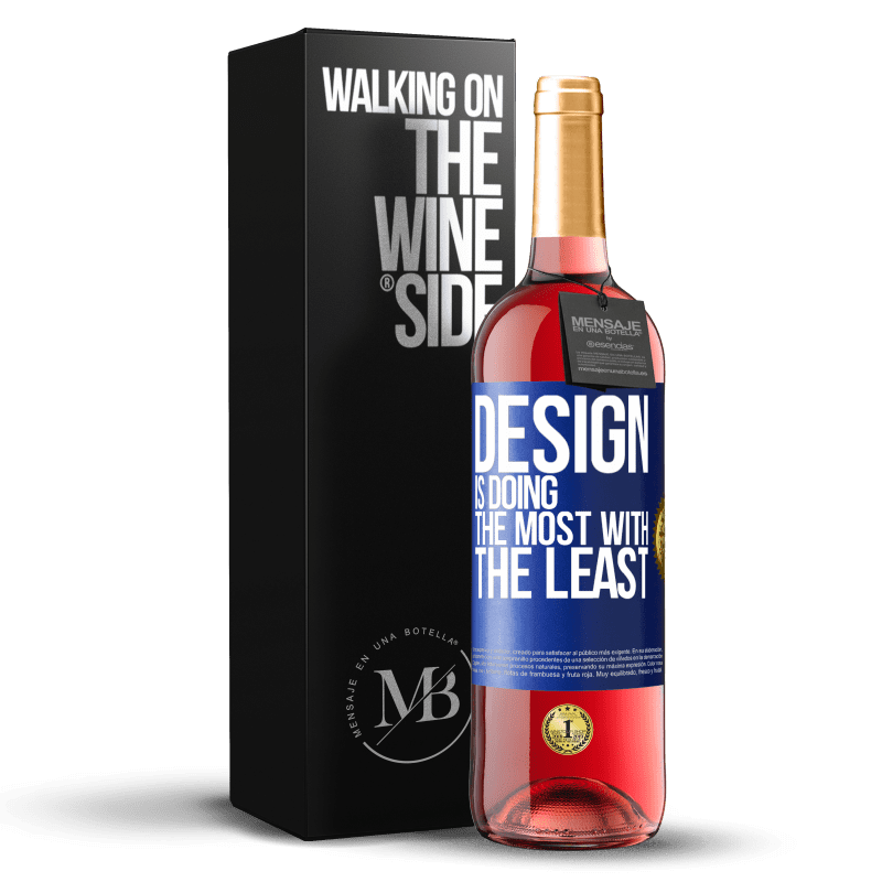 29,95 € Free Shipping | Rosé Wine ROSÉ Edition Design is doing the most with the least Blue Label. Customizable label Young wine Harvest 2025 Tempranillo