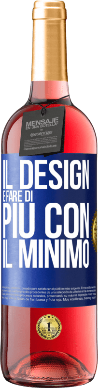 29,95 € Spedizione Gratuita | Vino rosato Edizione ROSÉ Il design è fare di più con il minimo Etichetta Blu. Etichetta personalizzabile Vino giovane Raccogliere 2025 Tempranillo