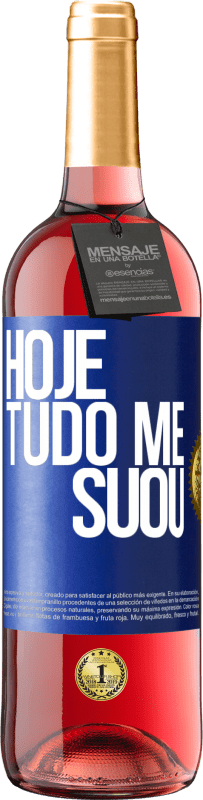 29,95 € | Vinho rosé Edição ROSÉ Hoje tudo me suou Etiqueta Azul. Etiqueta personalizável Vinho jovem Colheita 2023 Tempranillo