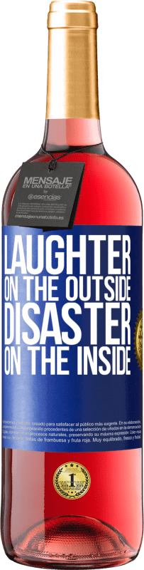 Free Shipping | Rosé Wine ROSÉ Edition Laughter on the outside, disaster on the inside Blue Label. Customizable label Young wine Harvest 2023 Tempranillo