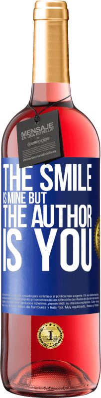 29,95 € | ロゼワイン ROSÉエディション 笑顔は私のものですが、作者はあなたです 青いタグ. カスタマイズ可能なラベル 若いワイン 収穫 2023 Tempranillo
