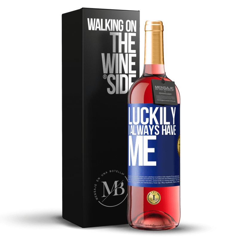 29,95 € Free Shipping | Rosé Wine ROSÉ Edition Luckily I always have me Blue Label. Customizable label Young wine Harvest 2023 Tempranillo