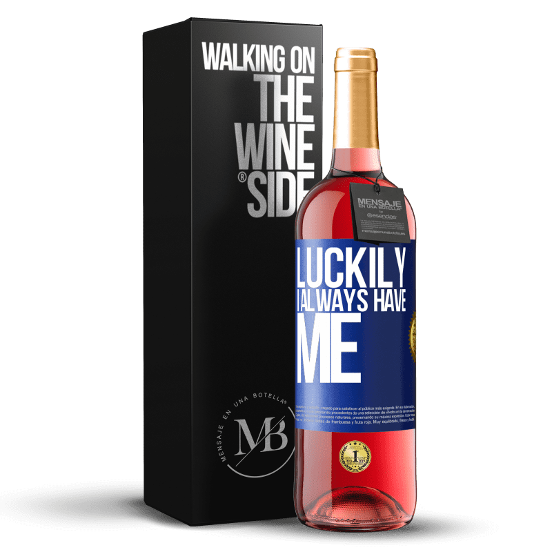 29,95 € Free Shipping | Rosé Wine ROSÉ Edition Luckily I always have me Blue Label. Customizable label Young wine Harvest 2025 Tempranillo