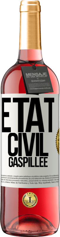 29,95 € | Vin rosé Édition ROSÉ État civil: gaspillée Étiquette Blanche. Étiquette personnalisable Vin jeune Récolte 2024 Tempranillo