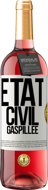 29,95 € | Vin rosé Édition ROSÉ État civil: gaspillée Étiquette Blanche. Étiquette personnalisable Vin jeune Récolte 2025 Tempranillo