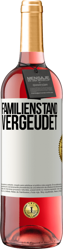 29,95 € | Roséwein ROSÉ Ausgabe Familienstand: vergeudet Weißes Etikett. Anpassbares Etikett Junger Wein Ernte 2023 Tempranillo