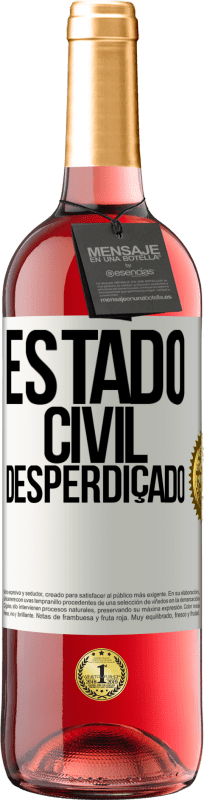 29,95 € | Vinho rosé Edição ROSÉ Estado civil: desperdiçado Etiqueta Branca. Etiqueta personalizável Vinho jovem Colheita 2025 Tempranillo