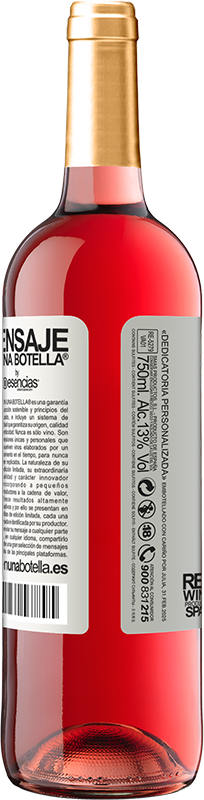 29,95 € | Vinho rosé Edição ROSÉ O triste não é ir ao cemitério, mas ficar Etiqueta Branca. Etiqueta personalizável Vinho jovem Colheita 2024 Tempranillo