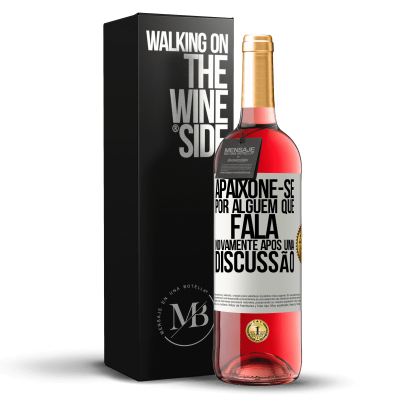 29,95 € Envio grátis | Vinho rosé Edição ROSÉ Apaixone-se por alguém que fala novamente após uma discussão Etiqueta Branca. Etiqueta personalizável Vinho jovem Colheita 2024 Tempranillo