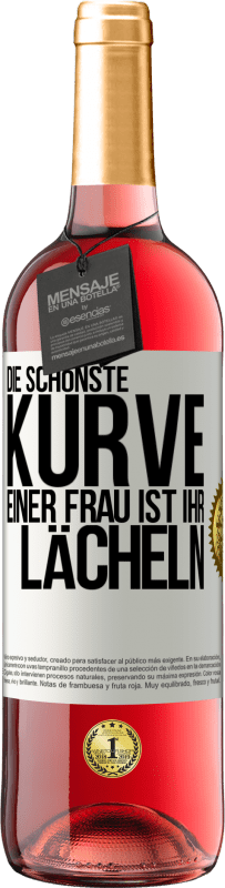 29,95 € | Roséwein ROSÉ Ausgabe Die schönste Kurve einer Frau ist ihr Lächeln Weißes Etikett. Anpassbares Etikett Junger Wein Ernte 2024 Tempranillo