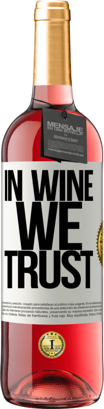 29,95 € 免费送货 | 桃红葡萄酒 ROSÉ版 in wine we trust 白标. 可自定义的标签 青年酒 收成 2023 Tempranillo