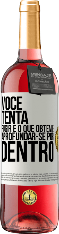 «Você tenta fugir e o que obtém é aprofundar-se por dentro» Edição ROSÉ