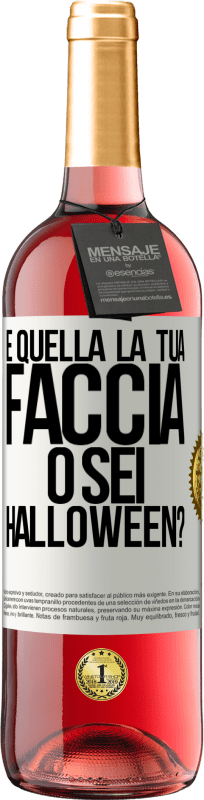 29,95 € Spedizione Gratuita | Vino rosato Edizione ROSÉ è quella la tua faccia o sei Halloween? Etichetta Bianca. Etichetta personalizzabile Vino giovane Raccogliere 2025 Tempranillo