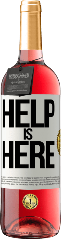 29,95 € 免费送货 | 桃红葡萄酒 ROSÉ版 Help is Here 白标. 可自定义的标签 青年酒 收成 2025 Tempranillo